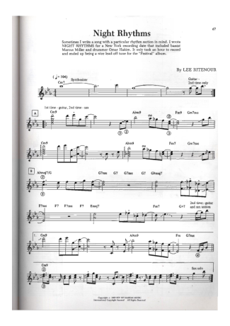15491 Partitions - Night Rythms - Guitare
