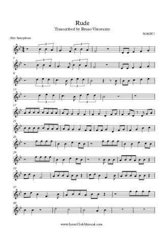 8015 Sheet music - Rude - Alto Saxophone