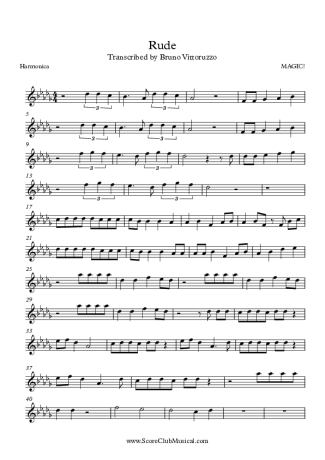 8019 Sheet music - Rude - Harmonica
