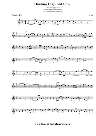 A-ha  score for Trumpet