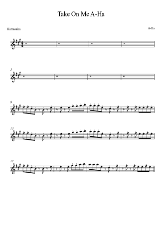 A-ha  score for Flute