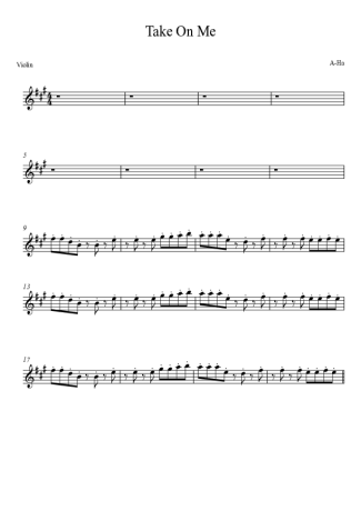 A-ha  score for Violin