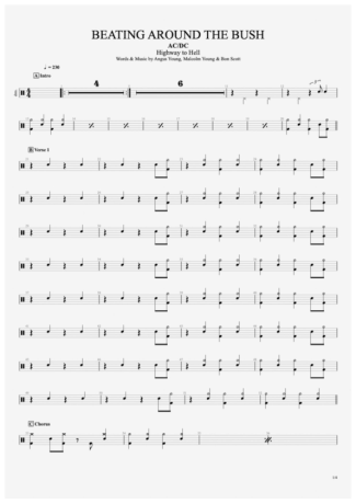 AC/DC  score for Drums