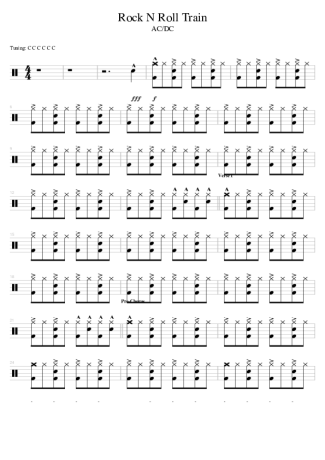 AC/DC Rock N Roll Train score for Drums