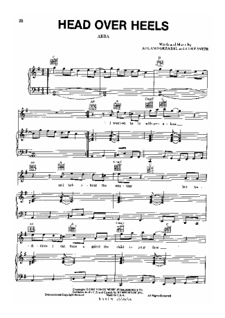 Abba  score for Piano