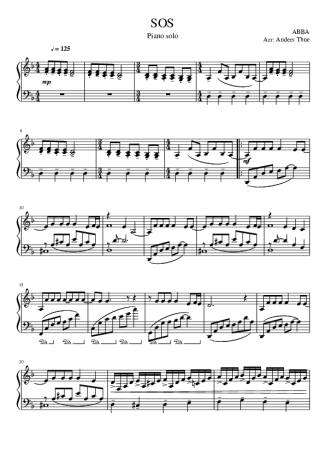 Abba  score for Piano