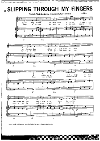 Abba  score for Piano