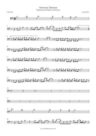 Accioly Neto Veneza, Veneza score for Cello