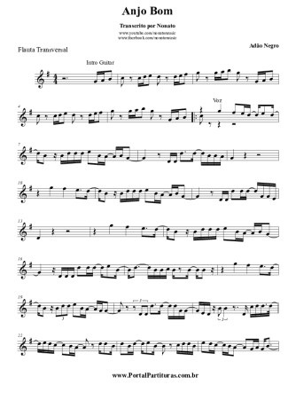 Adão Negro Anjo Bom score for Flute