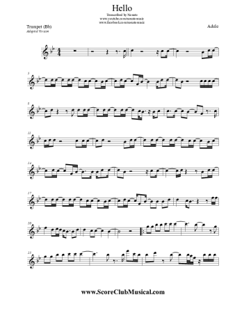 Adele  score for Trumpet