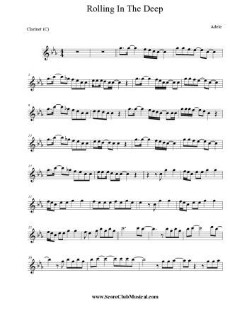 Adele  score for Clarinet (C)