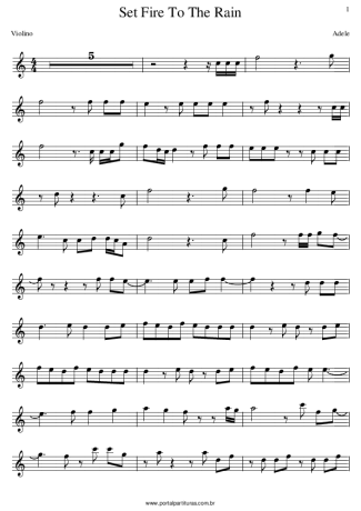 Adele  score for Violin