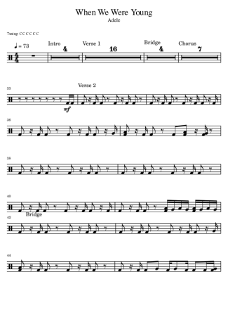 Adele  score for Drums