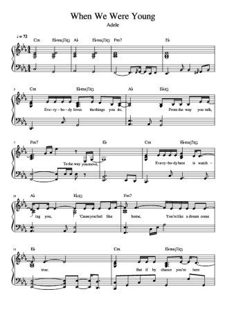 Adele  score for Piano