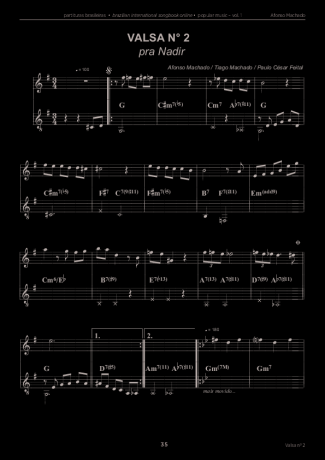 Afonso Machado Valsa N. 2 Para Nadir score for Acoustic Guitar