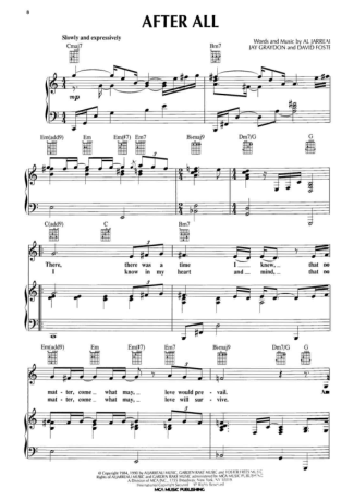 Al Jarreau  score for Piano