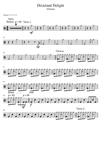 Alabama  score for Drums