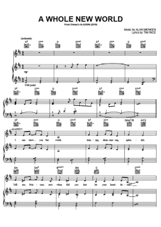 Aladim  score for Piano