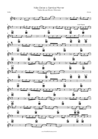 Alcione Não Deixe O Samba Morrer score for Acoustic Guitar