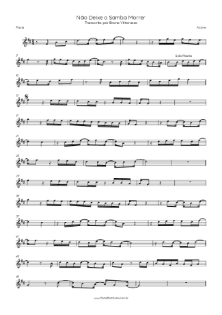 Alcione  score for Flute