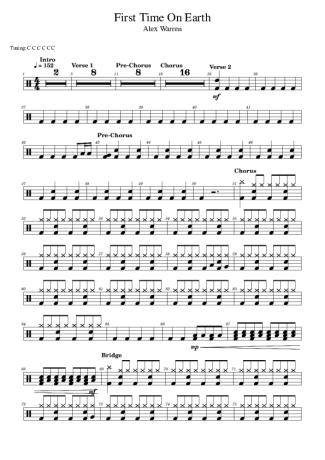 Alex Warren  score for Drums