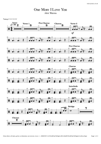 Alex Warren  score for Drums