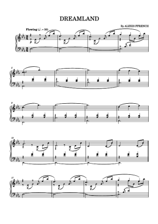 Alexis Ffrench Dreamland score for Piano