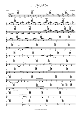 Alicia Keys If I Ain´t Got You score for Acoustic Guitar