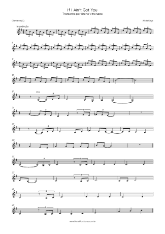 Alicia Keys If I Ain´t Got You score for Clarinet (C)