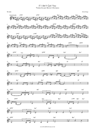 Alicia Keys If I Ain´t Got You score for Keyboard