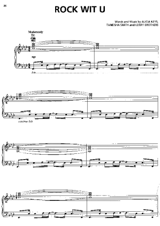 Alicia Keys  score for Piano