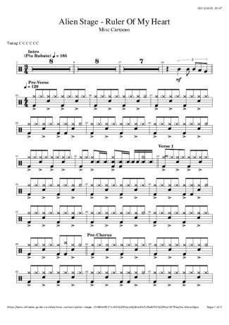 Alien Stage  score for Drums