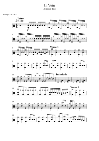 Alkaline Trio  score for Drums