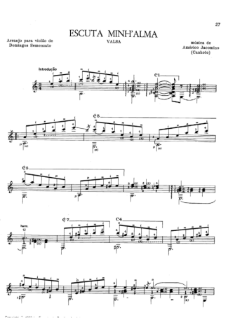 Américo Jacomino  score for Acoustic Guitar