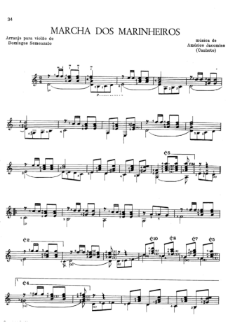 Américo Jacomino Marcha Dos Marinheiros score for Acoustic Guitar