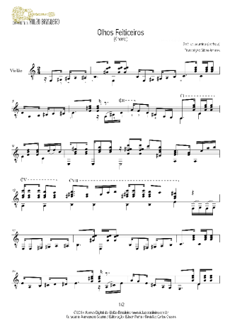 Américo Jacomino  score for Acoustic Guitar