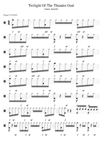 Amon Amarth Twilight Of The Thunder God score for Drums