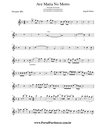 Angela Maria Ave Maria No Morro score for Trumpet