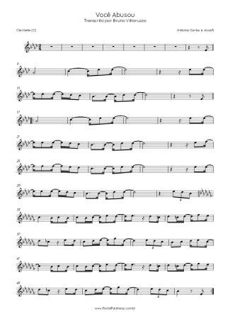 Antonio Carlos e Jocafi  score for Clarinet (C)