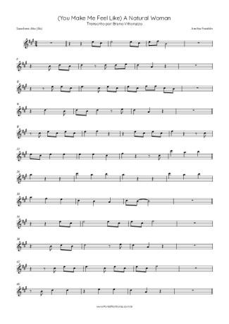 Aretha Franklin  score for Alto Saxophone