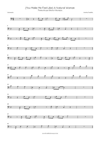 Aretha Franklin (You Make Me Feel Like) A Natural Woman score for Cello