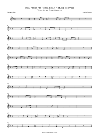 Aretha Franklin  score for Clarinet (Bb)