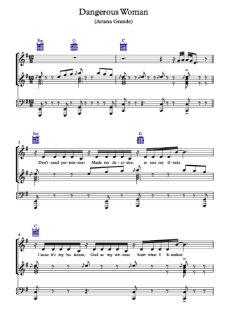 Ariana Grande  score for Piano