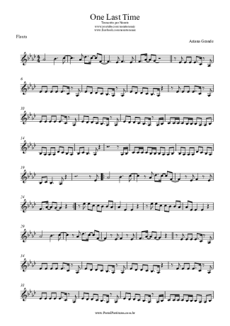 Ariana Grande  score for Flute