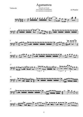 Art Popular  score for Cello