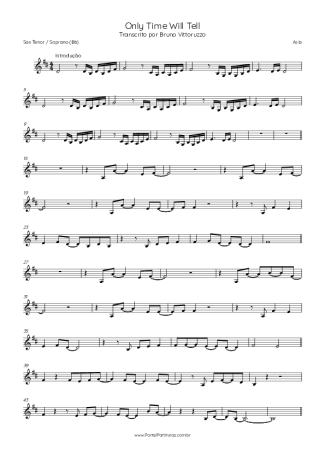 Asia  score for Tenor Saxophone Soprano (Bb)