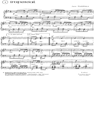 Astor Piazzolla  score for Piano