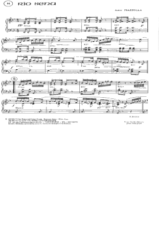 Astor Piazzolla  score for Piano