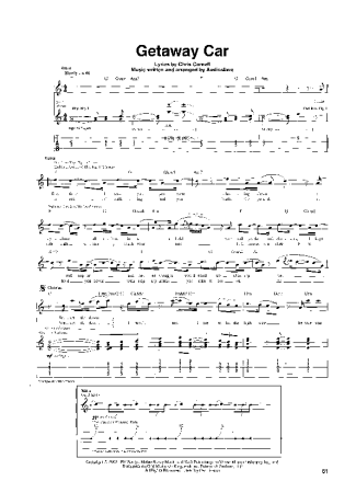 Audioslave  score for Guitar