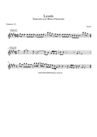 Avicii  score for Clarinet (C)